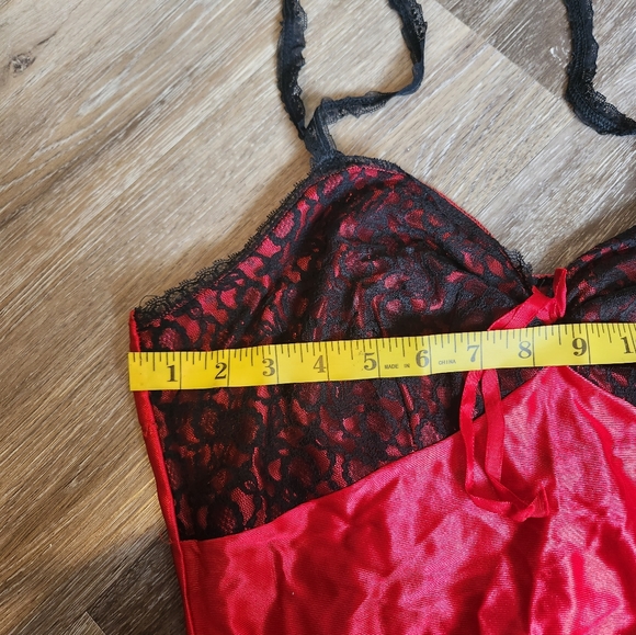 Pretty red vintage Darling night gown - Picture 11 of 12